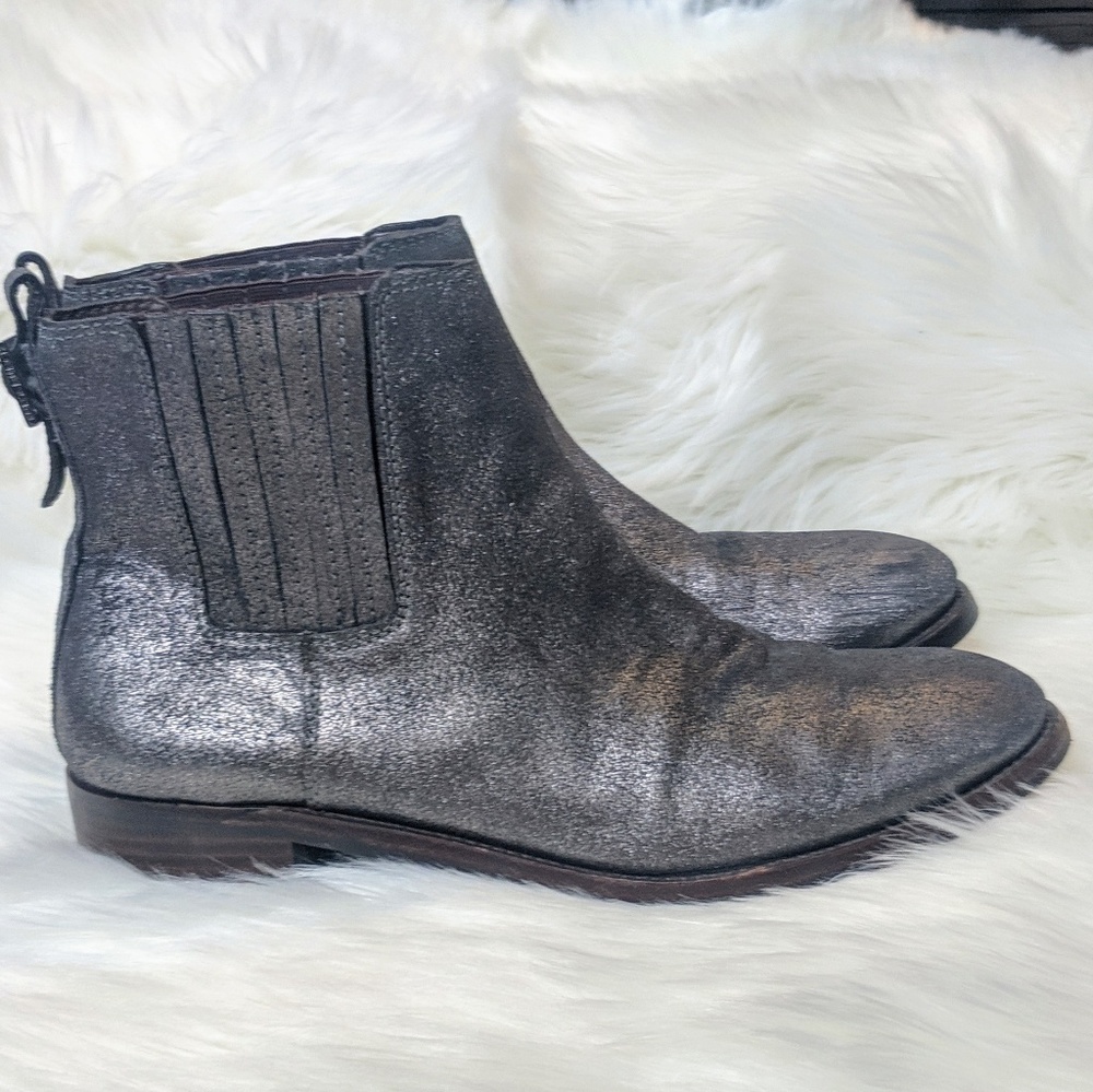 Tory Burch Silver Booties